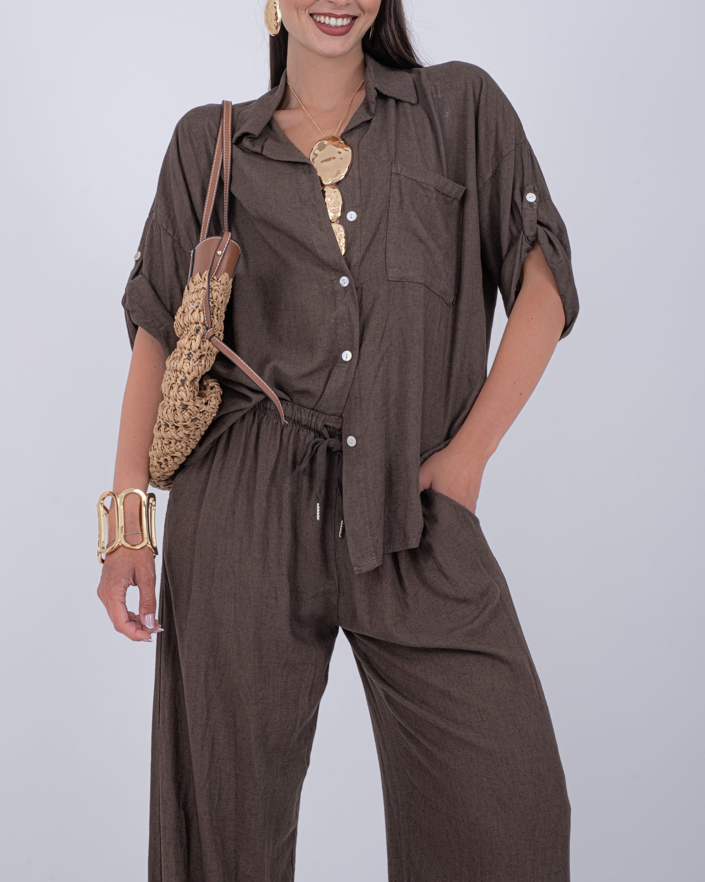 CORD SET AMOUR LINO CHOCO