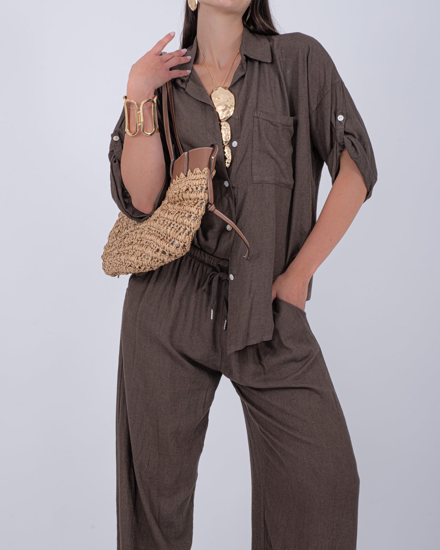 CORD SET AMOUR LINO CHOCO