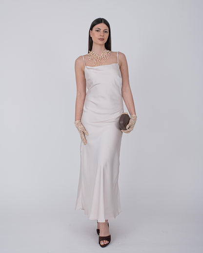 ABITO SATIN CREMA