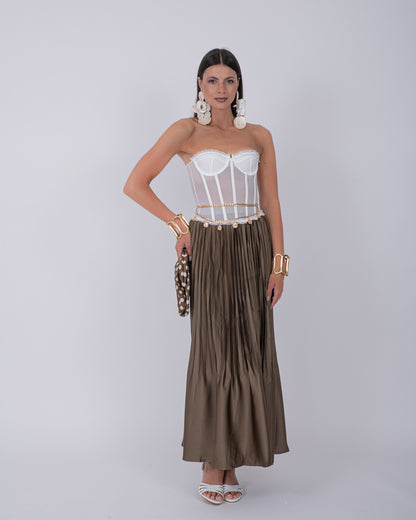 CORSETTO BIANCO STECCATO