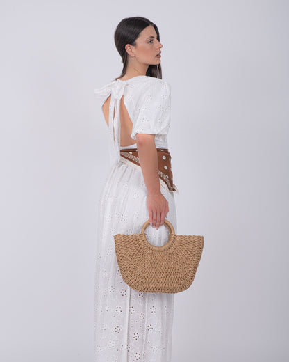 BORSA RAFIA BIG BEIJE SCURO