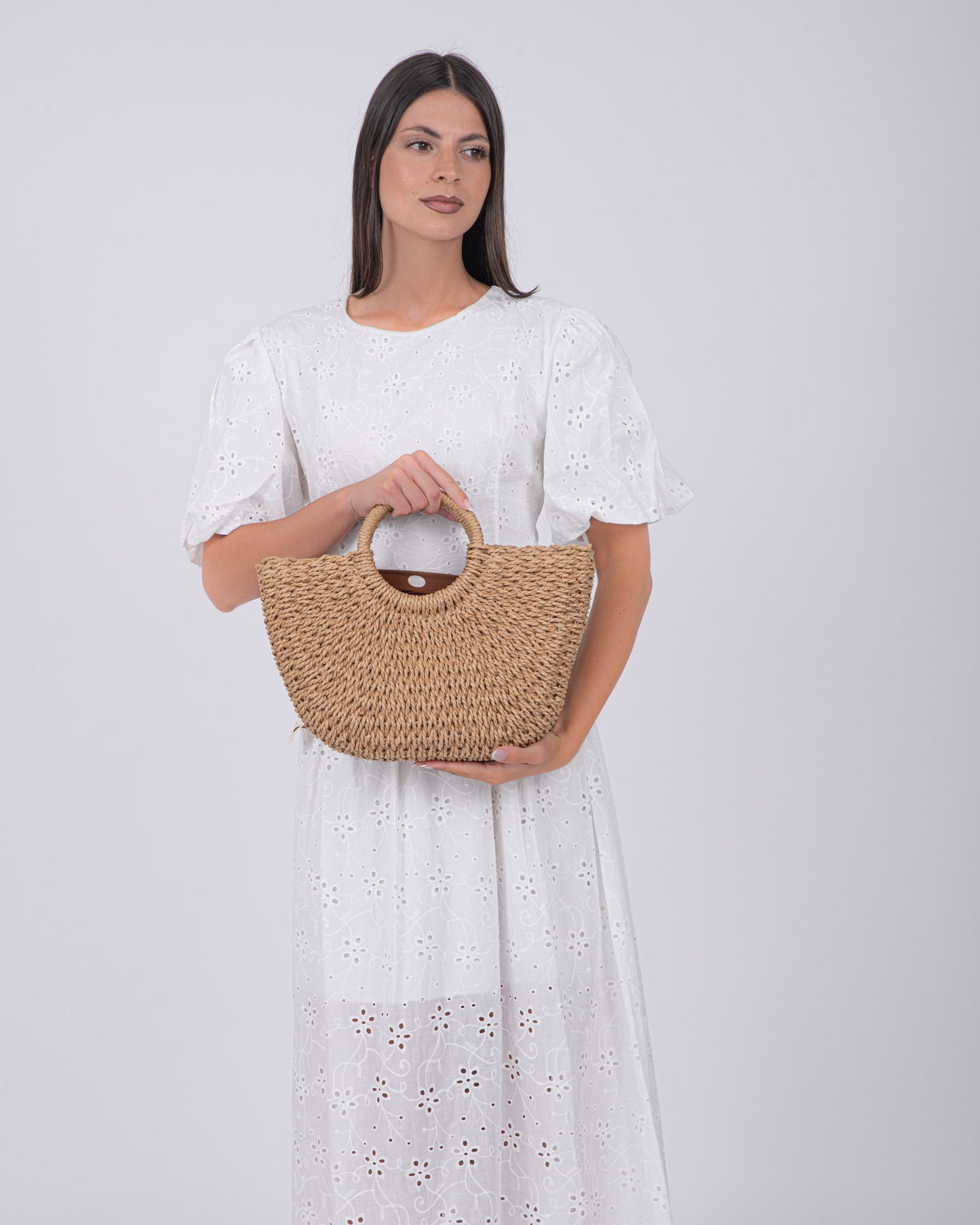 BORSA RAFIA BIG BEIJE SCURO