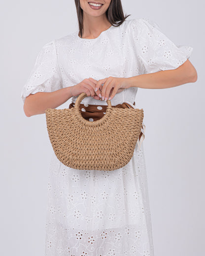 BORSA RAFIA BIG BEIJE SCURO