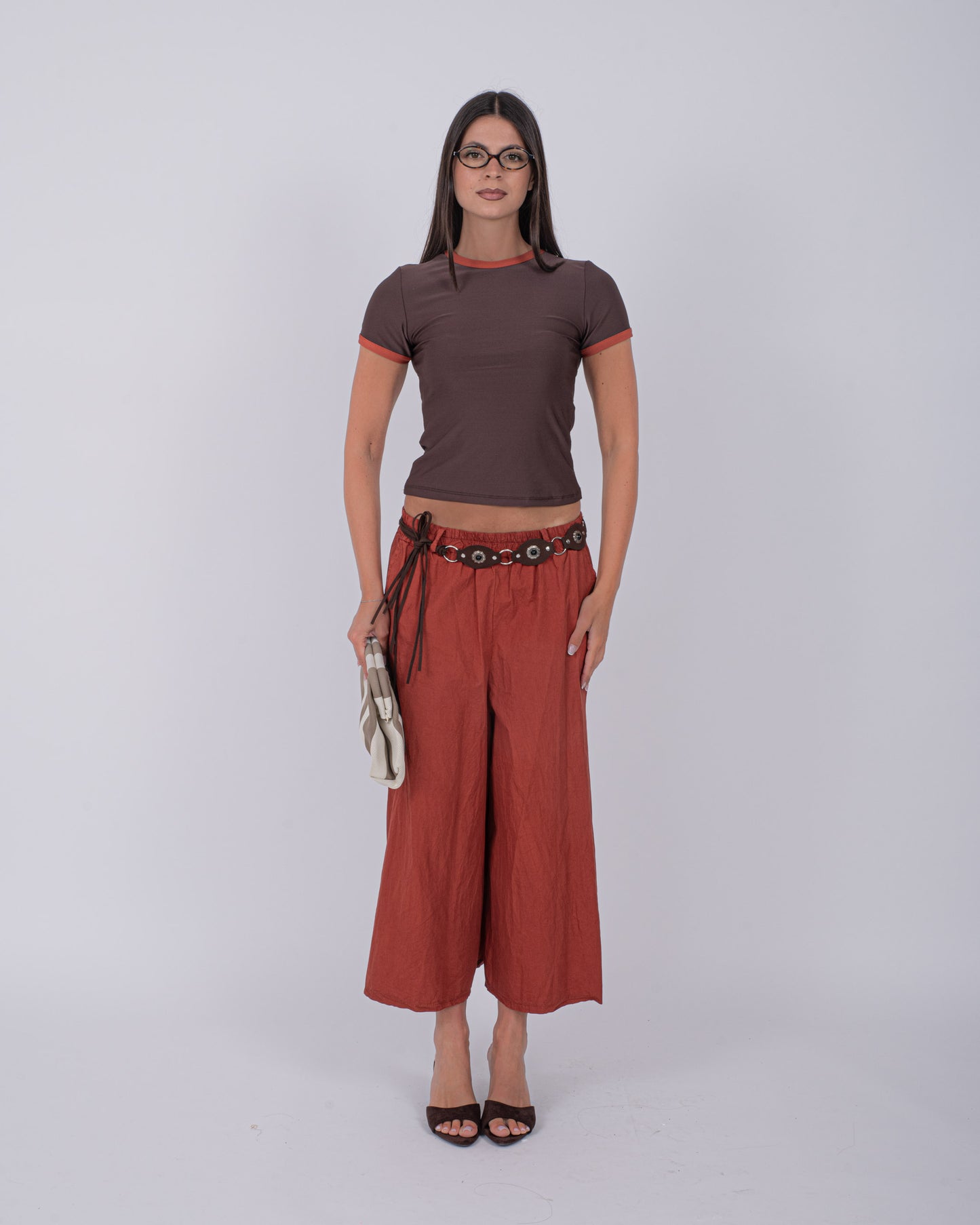 MAXI BERMUDA COTTON RUGGINE