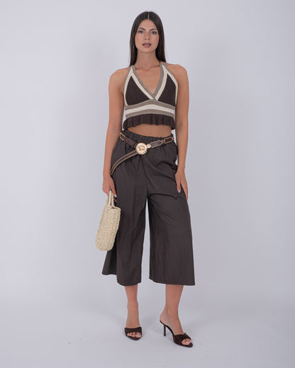 BERMUDA MAXI COTTON MARRONE