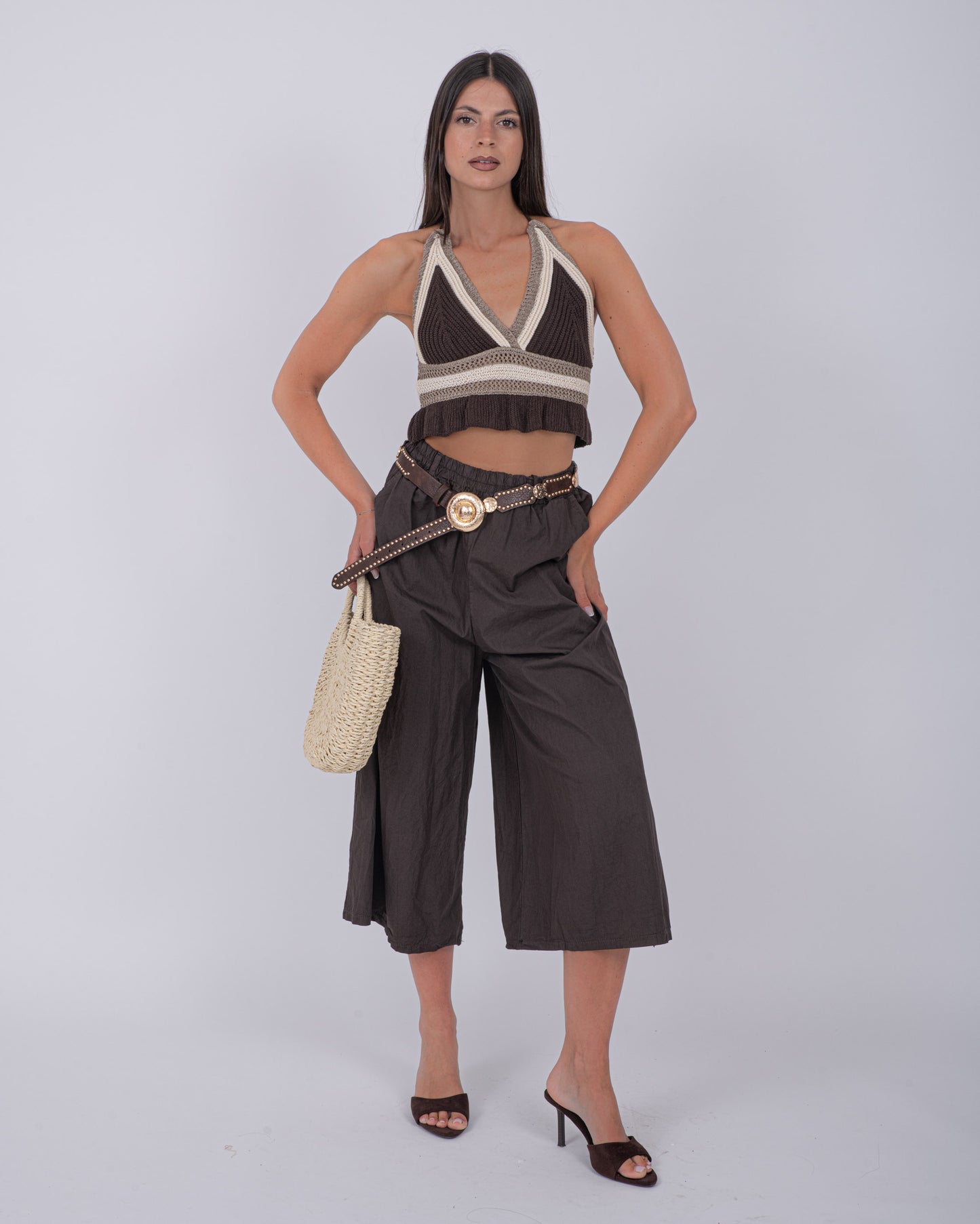 BERMUDA MAXI COTTON MARRONE