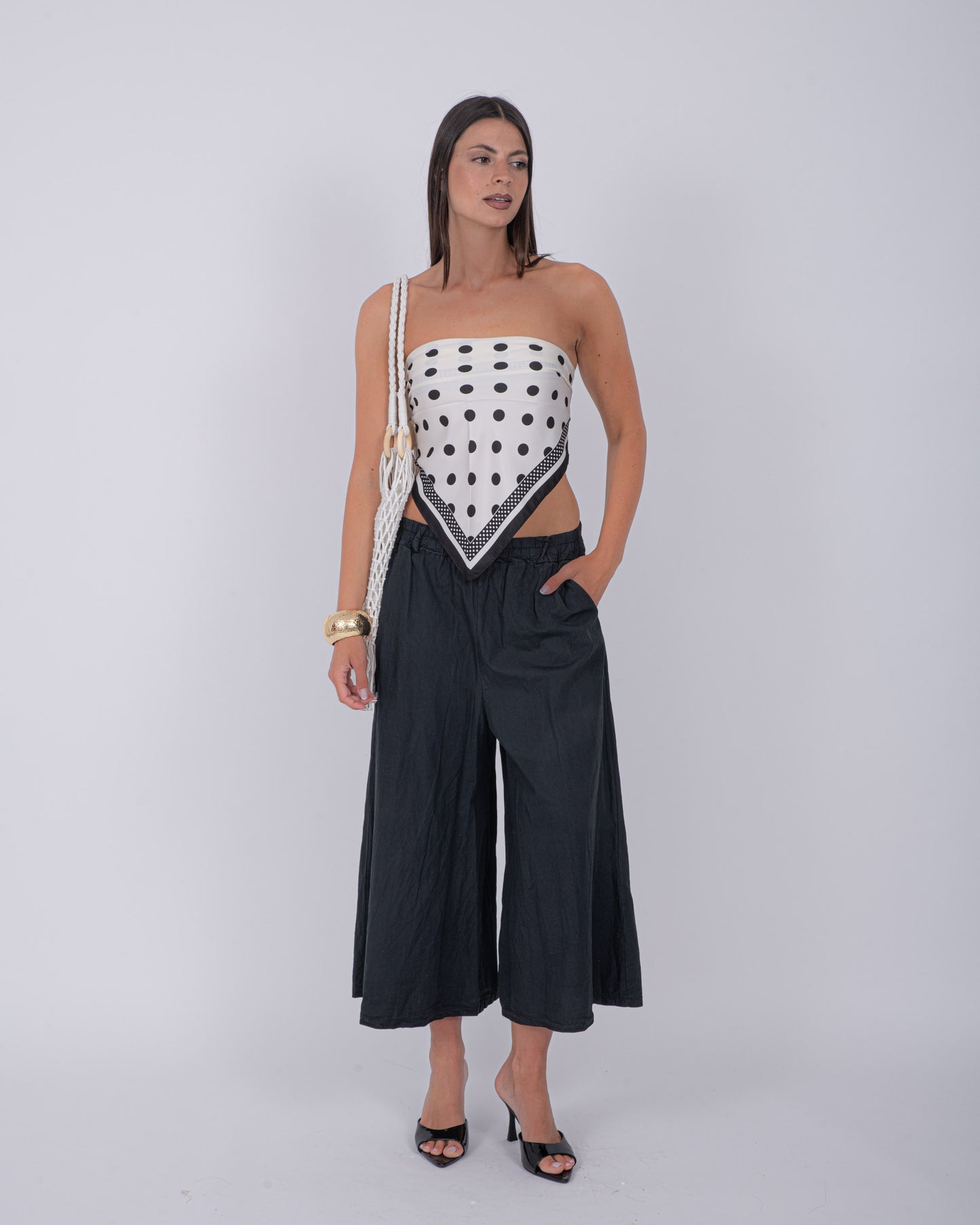 MAXI BERMUDA COTTON NERO