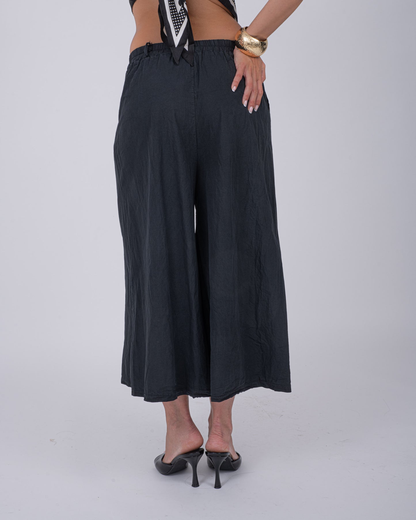 MAXI BERMUDA COTTON NERO