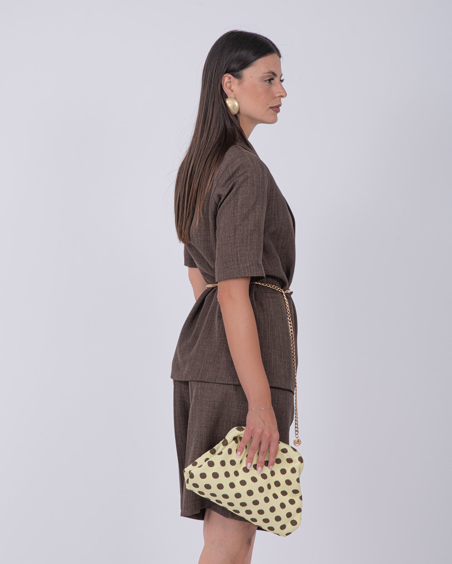 TAILLEUR BERMUDA MARRONE