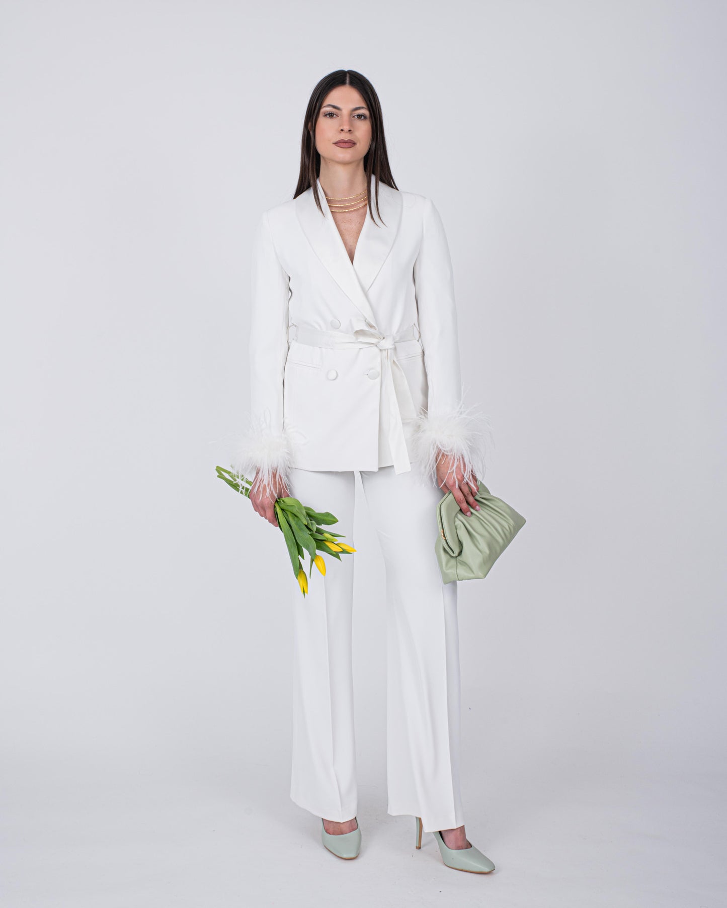TAILLEUR  PLUME BIANCO