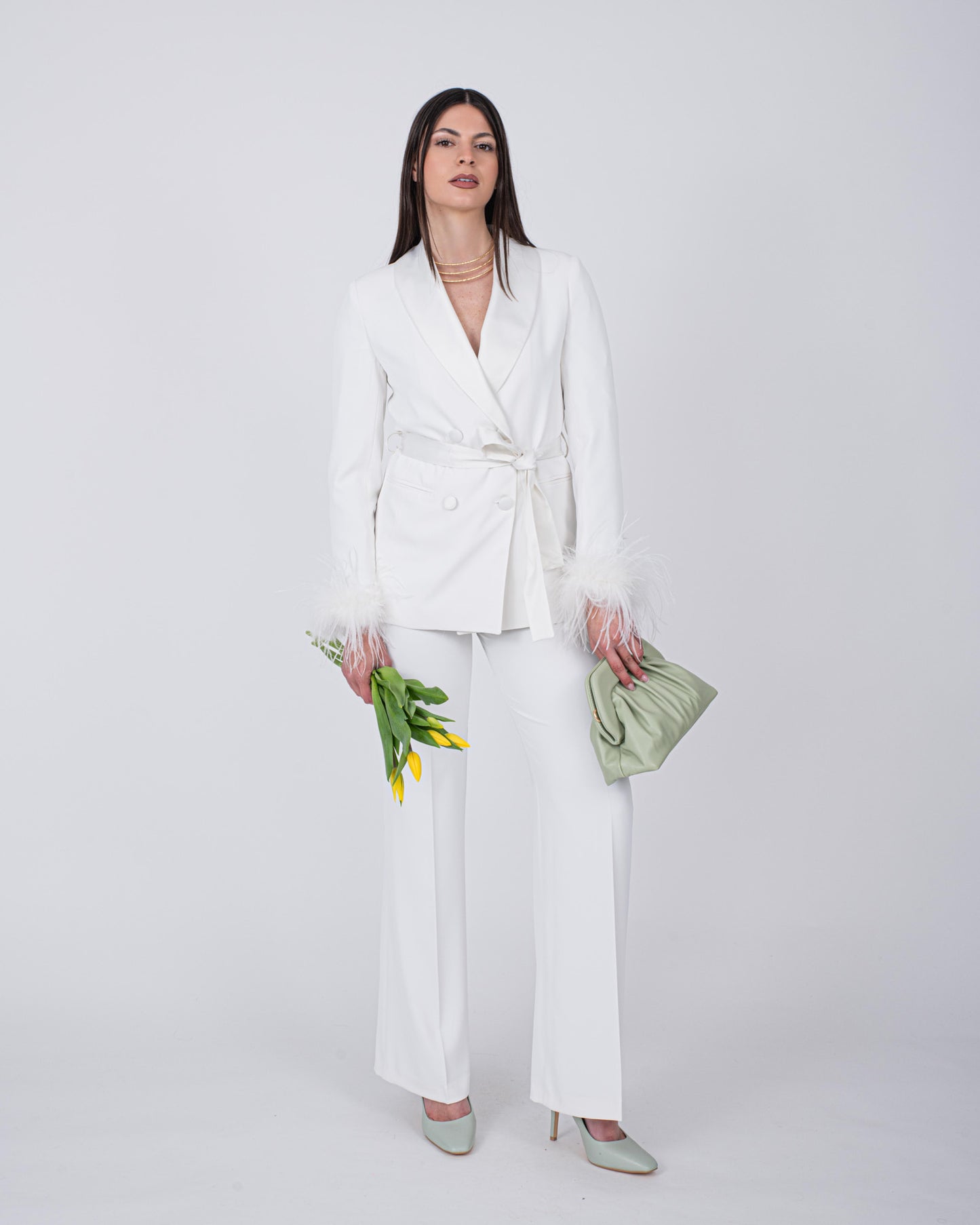 TAILLEUR  PLUME BIANCO