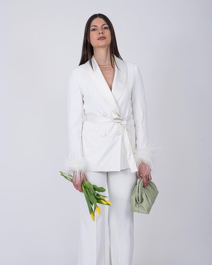 TAILLEUR  PLUME BIANCO