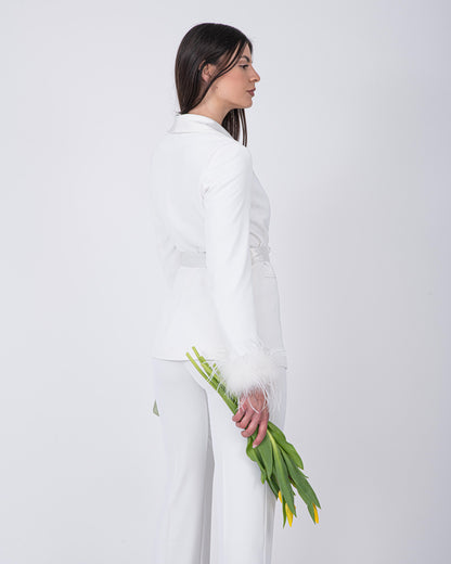 TAILLEUR  PLUME BIANCO