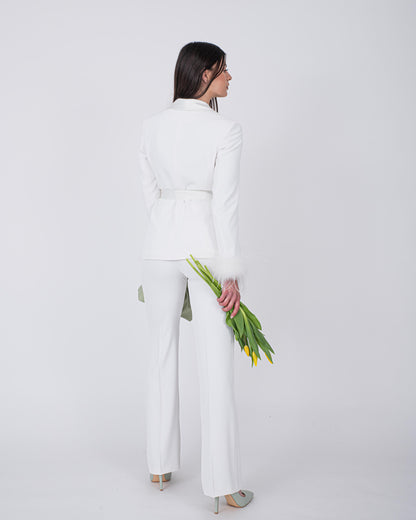 TAILLEUR  PLUME BIANCO