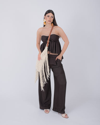 BORSA TRACOLLA FRANGE BEIJE