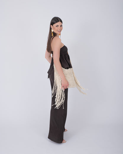 BORSA TRACOLLA FRANGE BEIJE