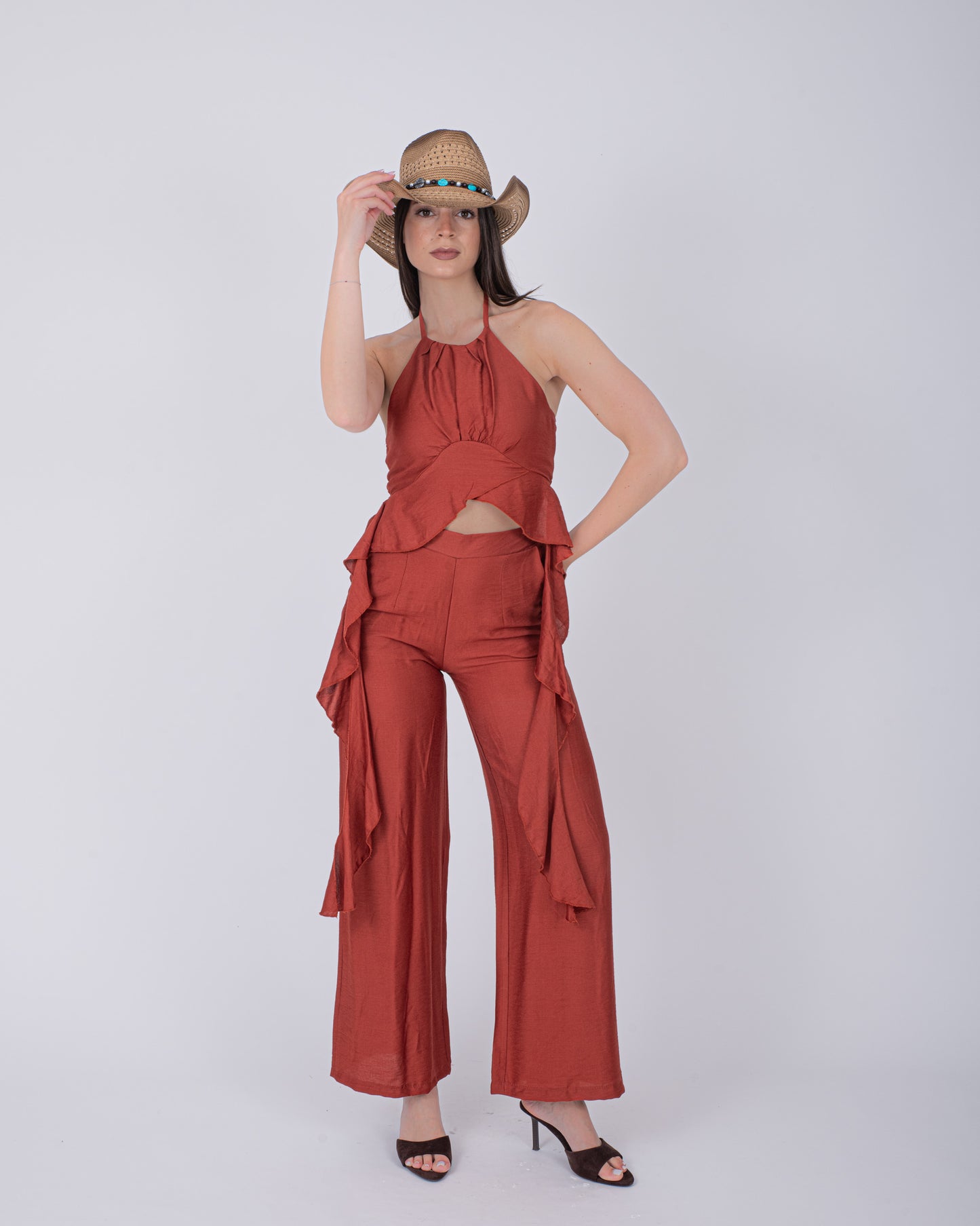 CORD SET ANITA TERRACOTTA