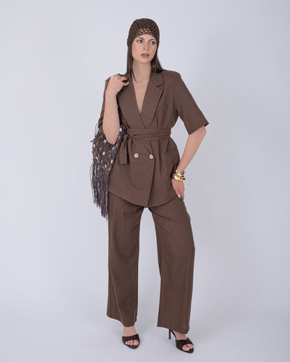 TAILLEUR LINO BROWN