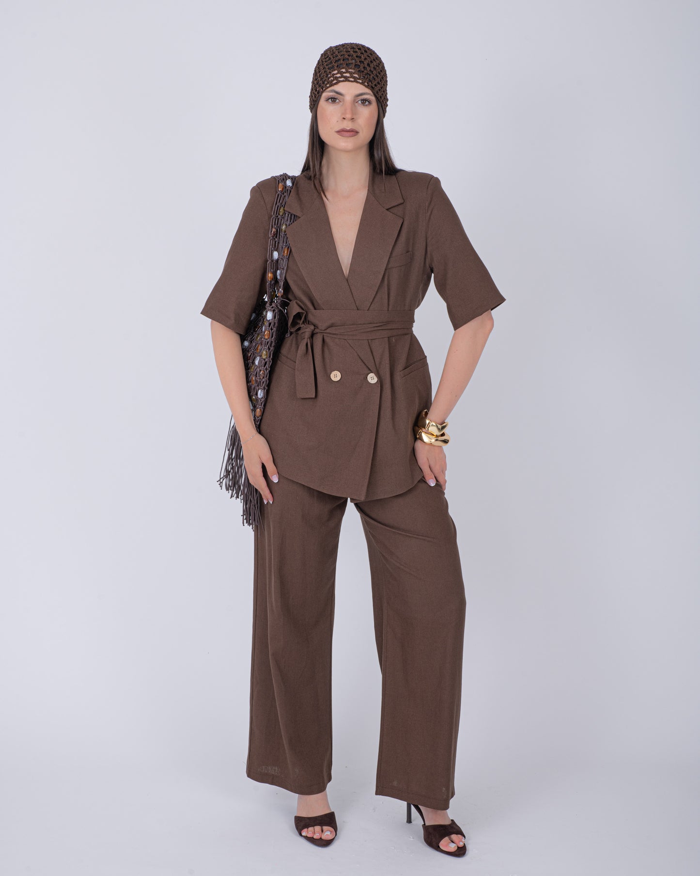 TAILLEUR LINO BROWN