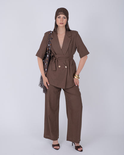 TAILLEUR LINO BROWN