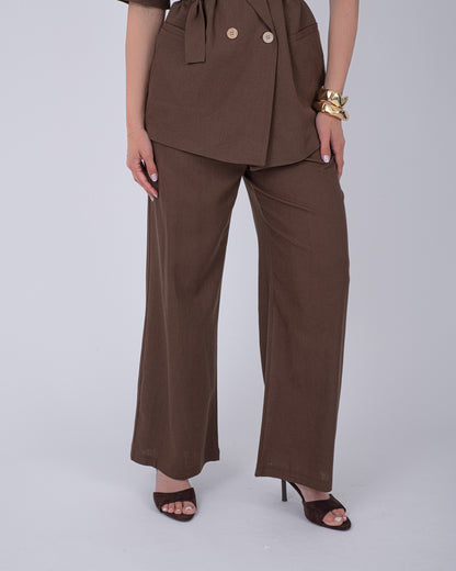 TAILLEUR LINO BROWN