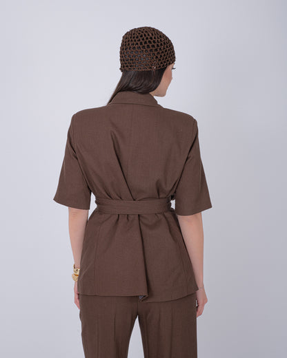 TAILLEUR LINO BROWN