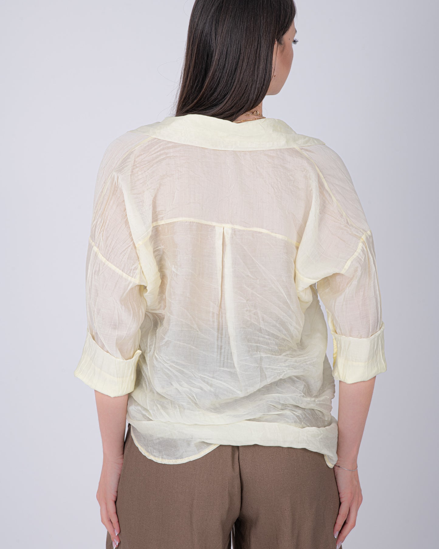 CAMICIA VELVET GIALLO