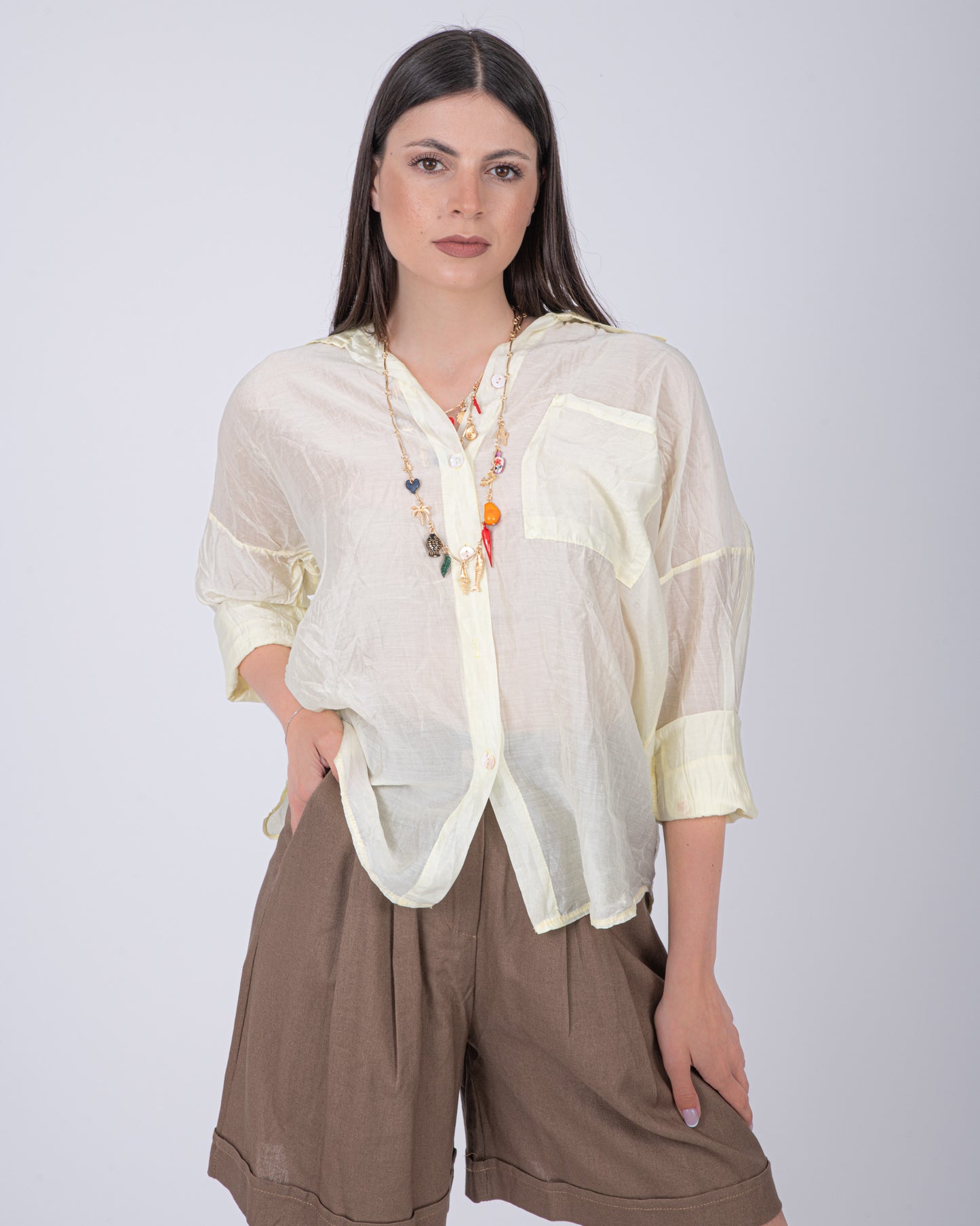 CAMICIA VELVET GIALLO