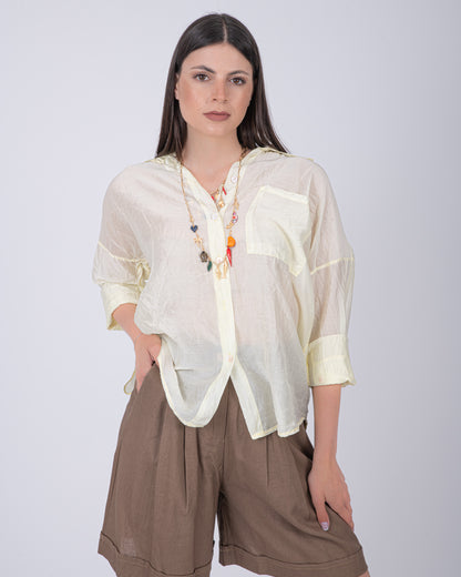 CAMICIA VELVET GIALLO