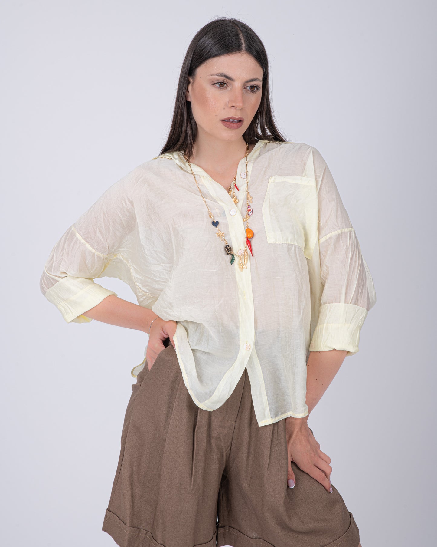 CAMICIA VELVET GIALLO