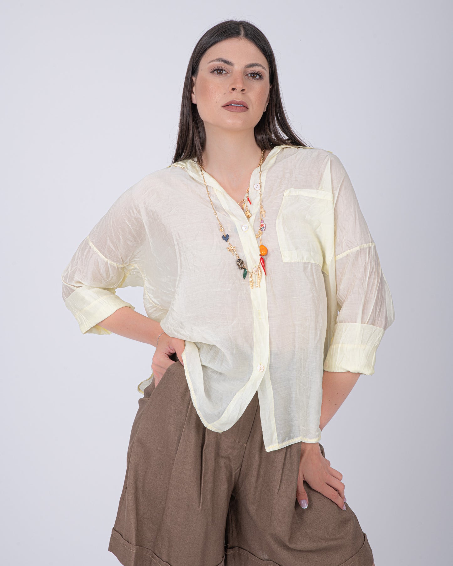 CAMICIA VELVET GIALLO