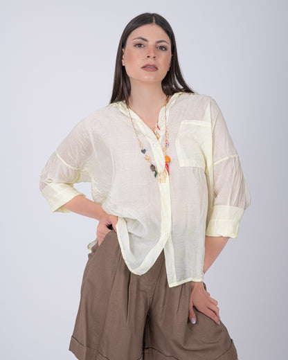 CAMICIA VELVET GIALLO