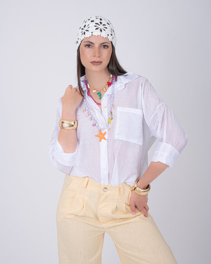 CAMICIA VELVET BIANCA