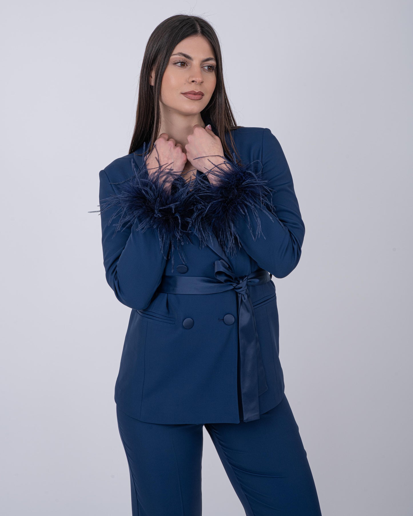 TAILLEUR PLUME BLU NAVY