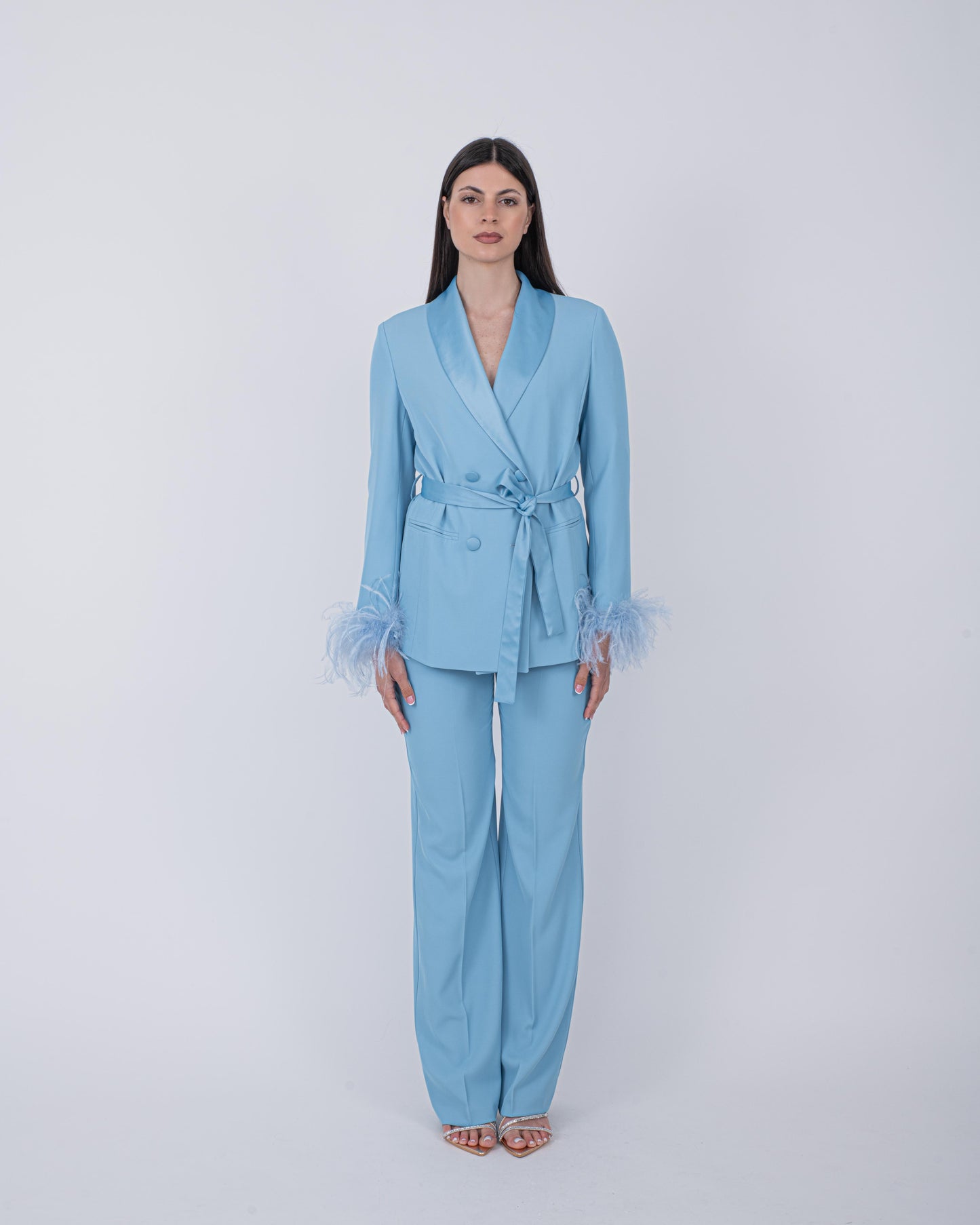 TAILLEUR PLUME AZZURRO