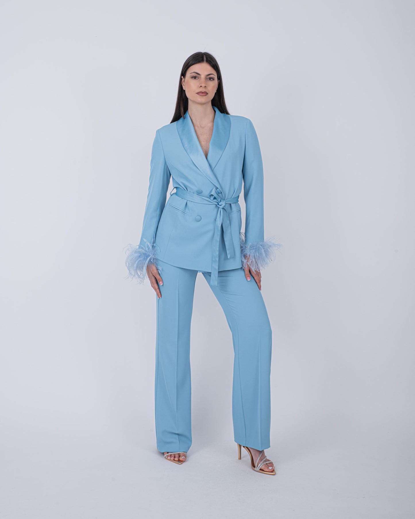 TAILLEUR PLUME AZZURRO