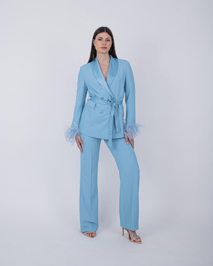TAILLEUR PLUME AZZURRO