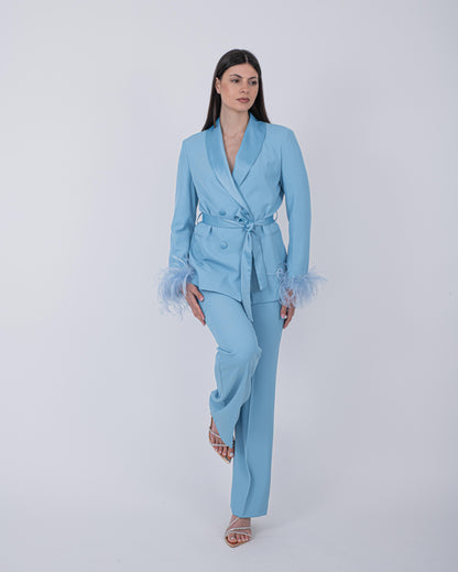 TAILLEUR PLUME AZZURRO