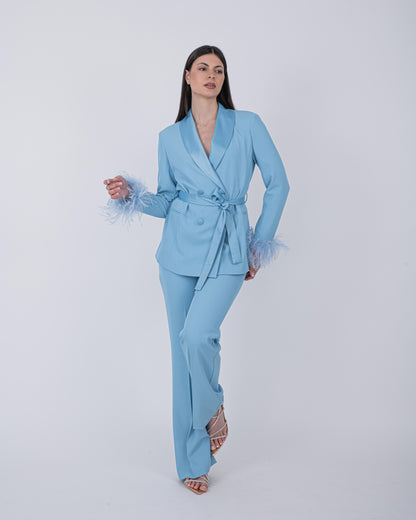 TAILLEUR PLUME AZZURRO
