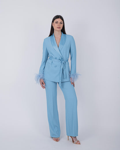TAILLEUR PLUME AZZURRO