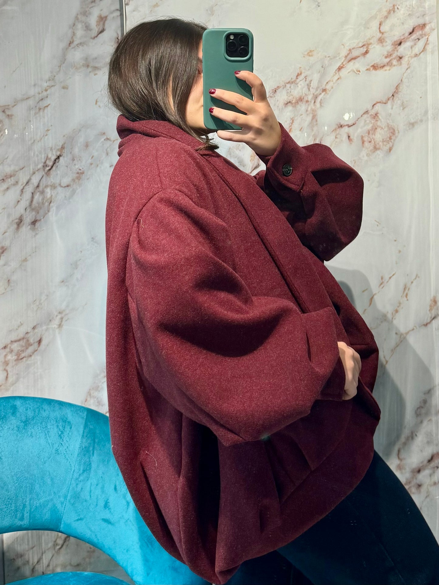 CAPPOTTO MALIA BURGUNDY