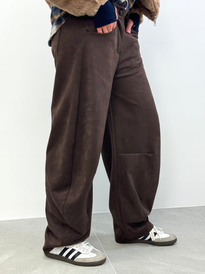 Pantalone suede choco