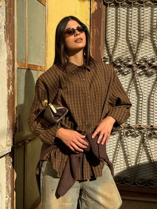 CAMICIA TARTAN BROWN
