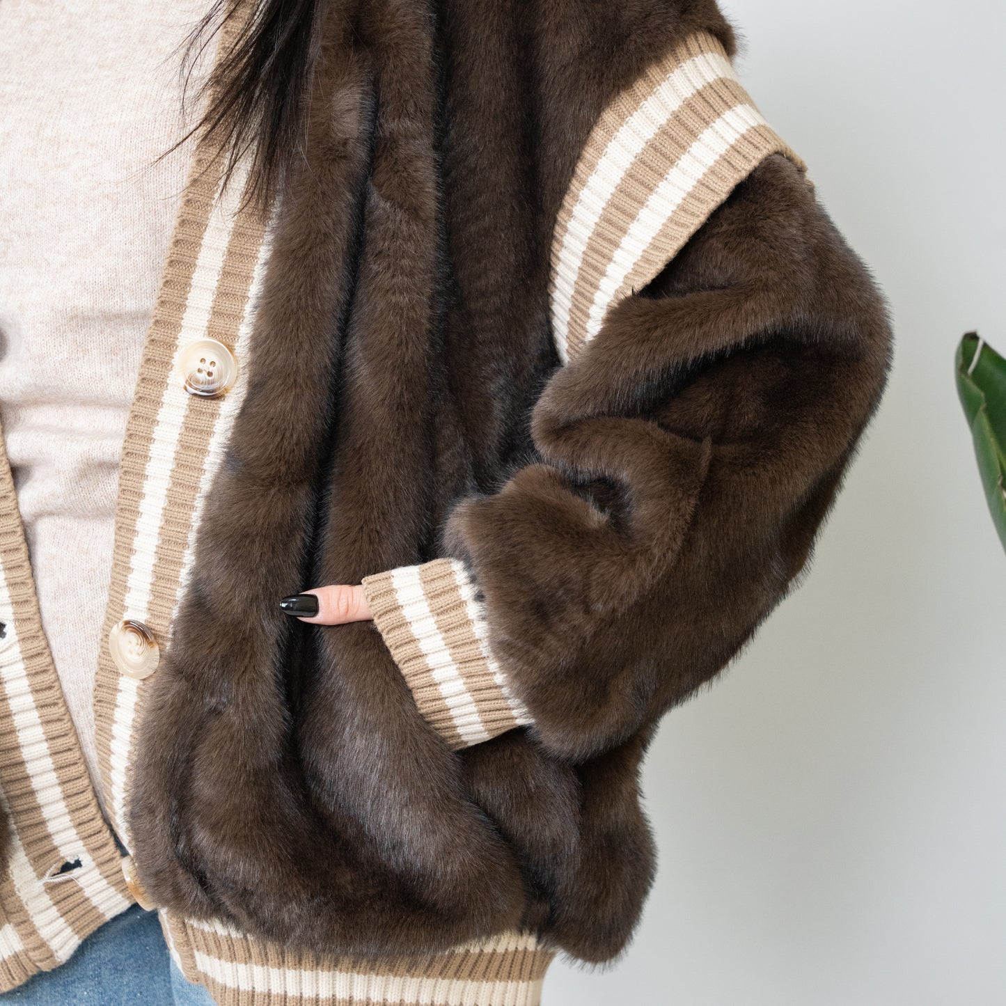 CARDIGAN PELLICCIA