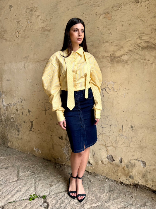CAMICIA YELLOW CRAVATTA
