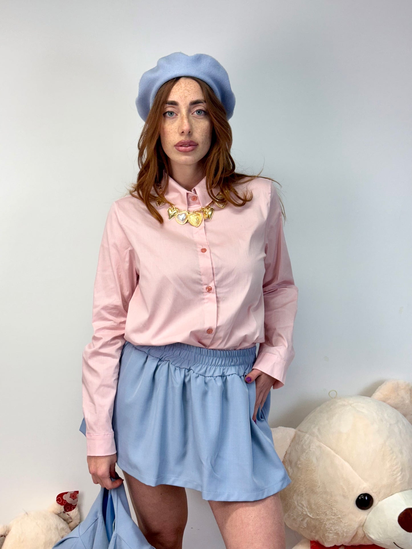 CAMICIA BASIC OVER ROSA