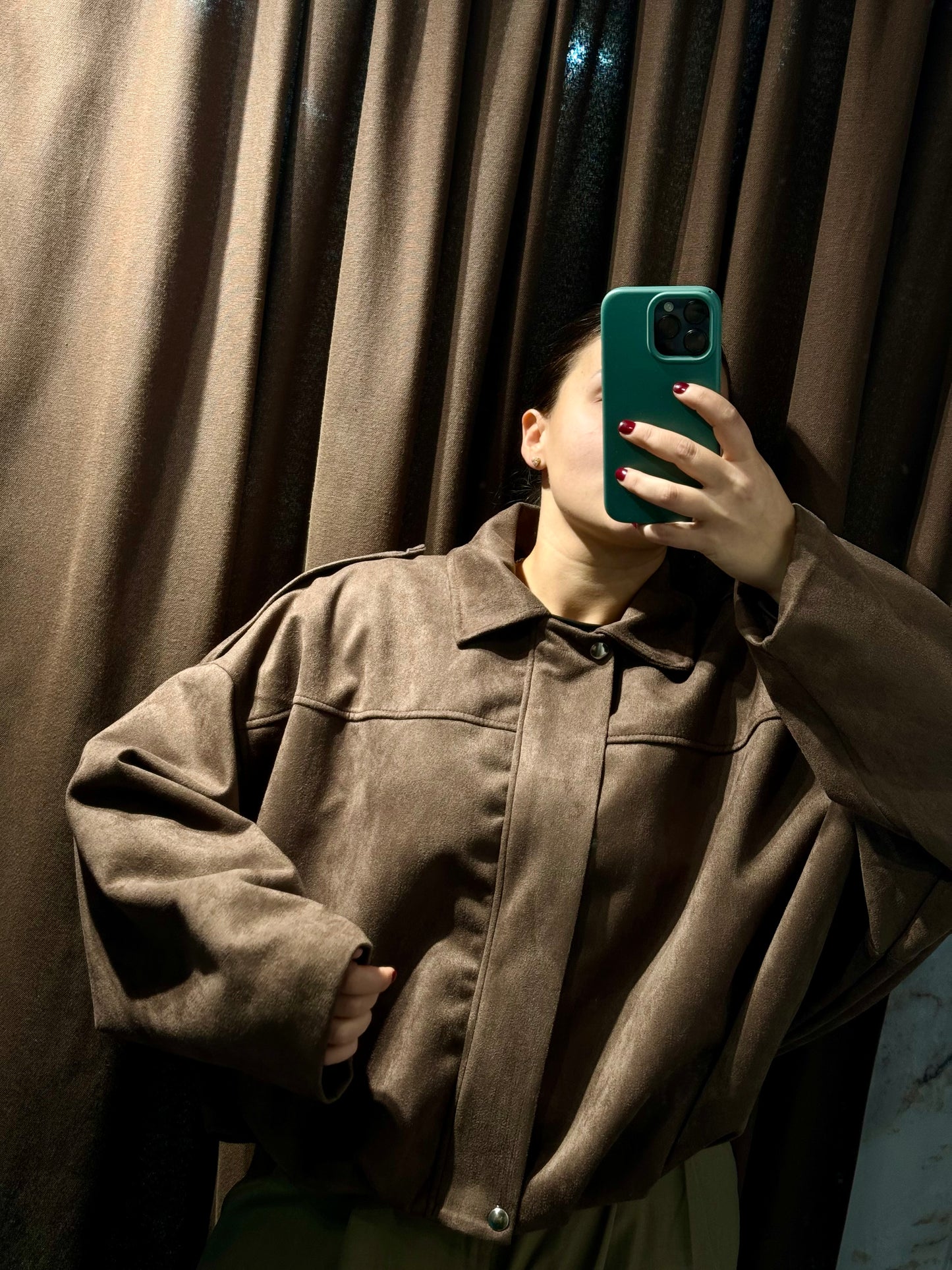 Choco ballon Jacket suede