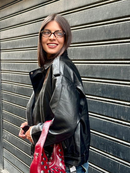 Jacket leather black