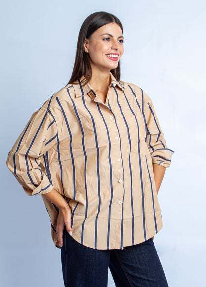 CAMICIA STRIPPES BROWN