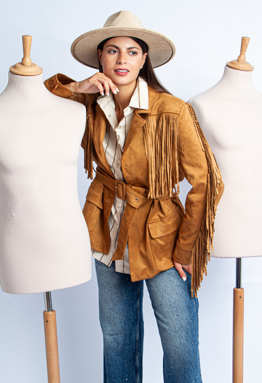 GIACCA SUEDE FRANGE